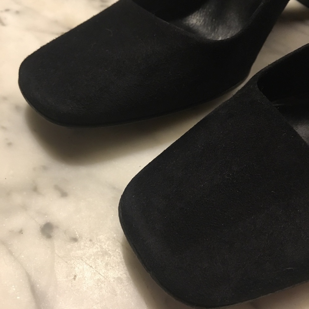 Jil Sander Black suede wooden block heel - Picture 4 of 8